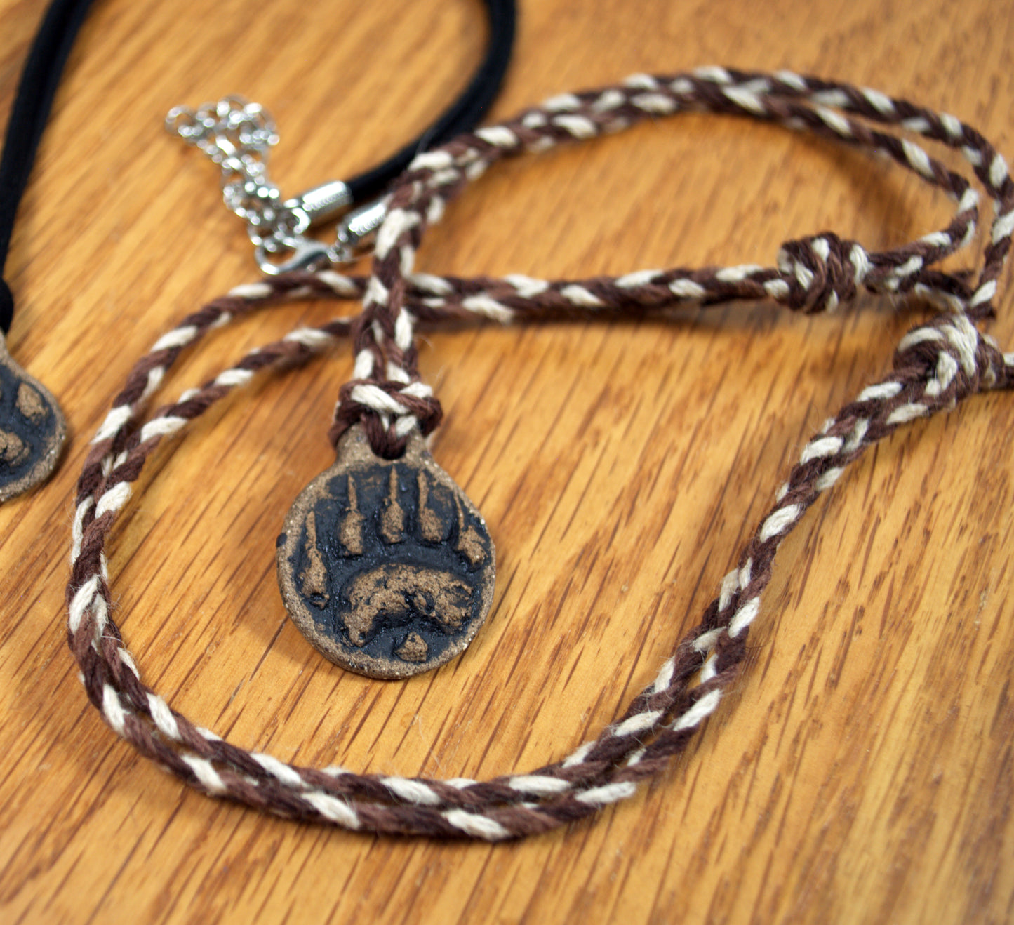 Handmade Braided Sliding Knot Cotton Necklace
