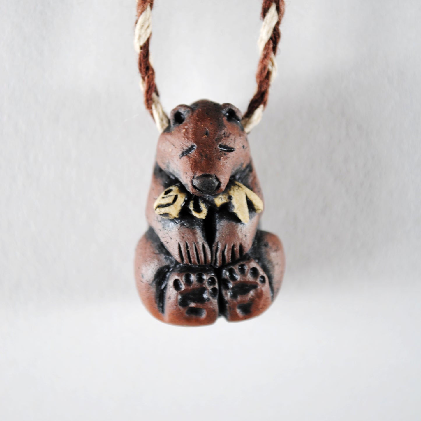 Fishing Bear Pendant